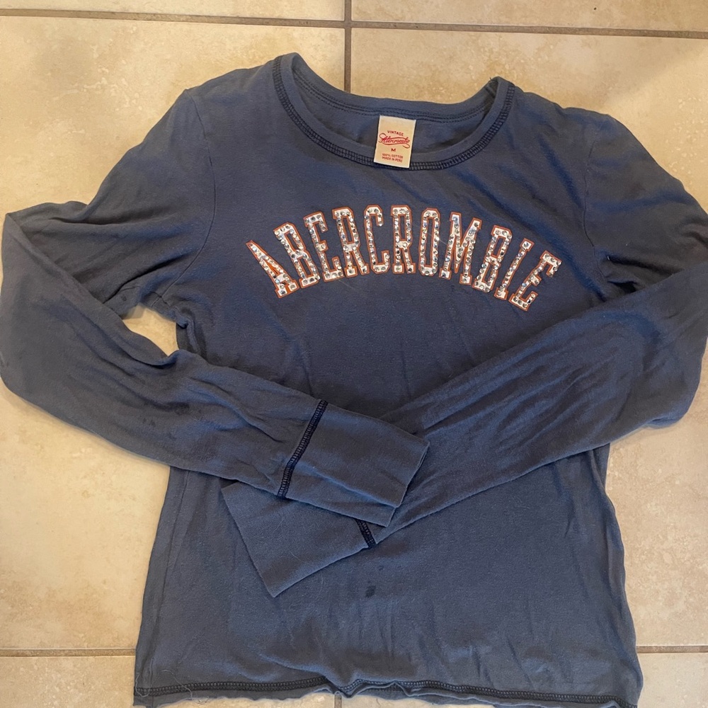 Abercrombie & Fitch Blue Long Sleeve Tee